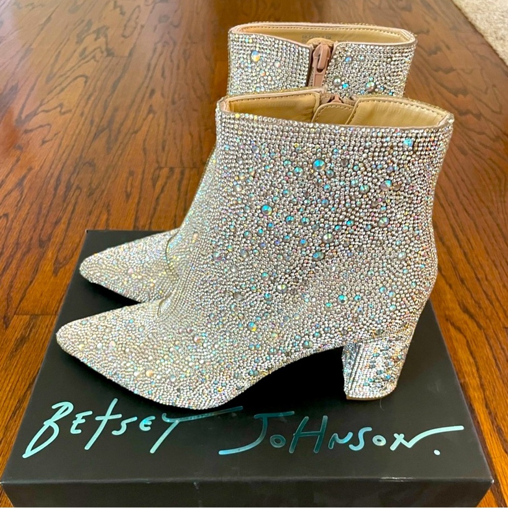 Betsey Johnson Rhinestone Boots - NEW